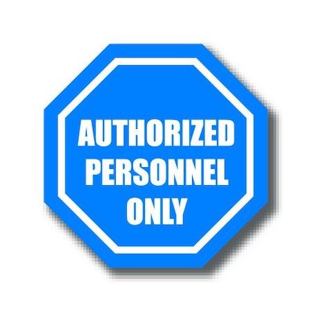 Ergomat 16in OCTAGON SIGNS - Authorized Personnel Only DSV-SIGN 256 #0902 -UEN